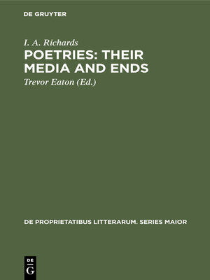cover image of Poetries